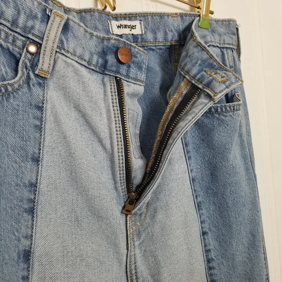 Wrangler Two-Tone Flare Jeans - Light Blue and Blue ' - Picture 11 of 15